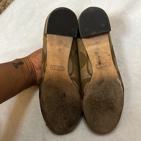 Coach canvas logo bow chunky heels - Picture 5 of 9